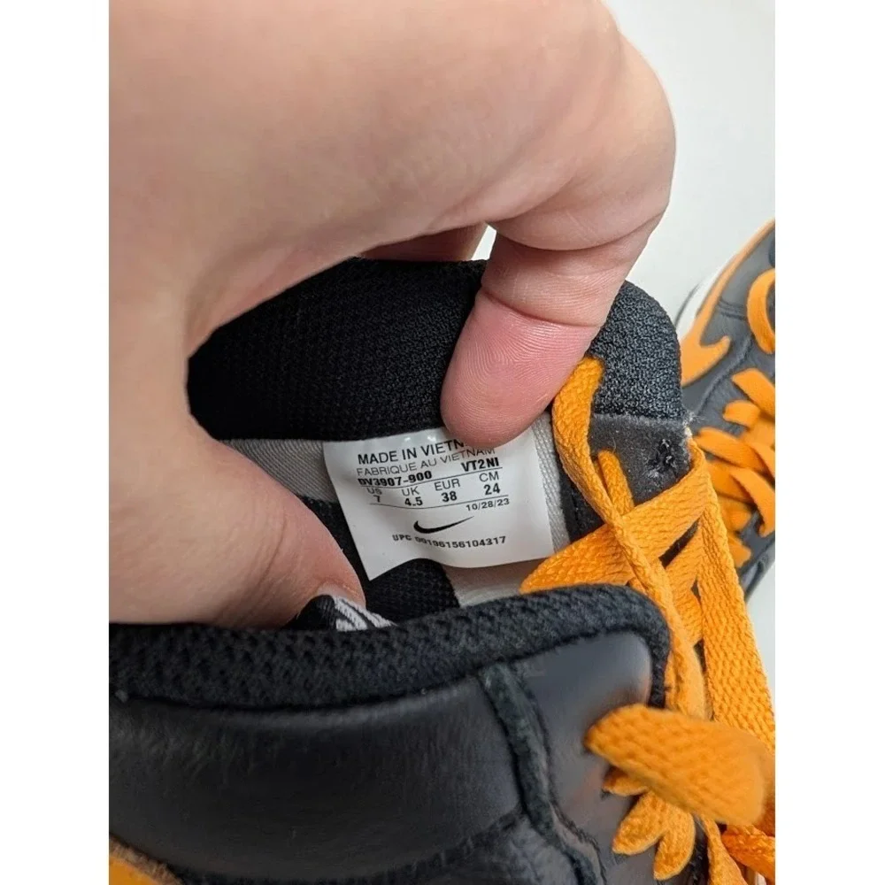 Nike‎ Air Force 1 Low Women's sz 7 black and orange Sneakers